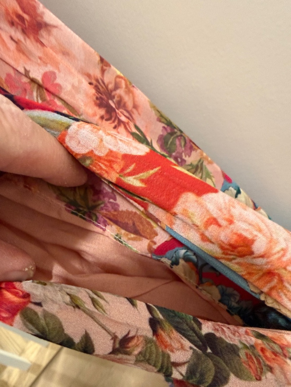 Anthropologie Floral Halter Maxi Dress in Pink, Red & Blue - Picture 3 of 6